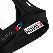 Load image into Gallery viewer, padded bikini top PLAN BLACK SMOKE GREY