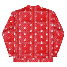 Load image into Gallery viewer, TRACK SUIT TOP UNISEX JACKET RED BANDANNA JOURNEY STRONG NOVOJ
