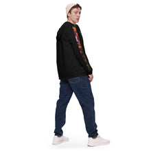 Load image into Gallery viewer, WINDBREAKER TRACK SUIT TOP UNISEX BLACK FLOWERS MULTI COLORS
