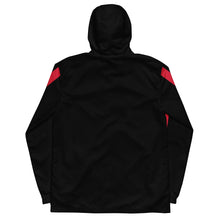 Load image into Gallery viewer, WINDBREAKER TRACK SUIT TOP UNISEX BLACK WITH RED
