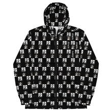 Load image into Gallery viewer, WINDBREAKER TRACK SUIT TOP UNISEX  BLACK WITH JOURNEY STRONG OVER AND UNDER CHESS

