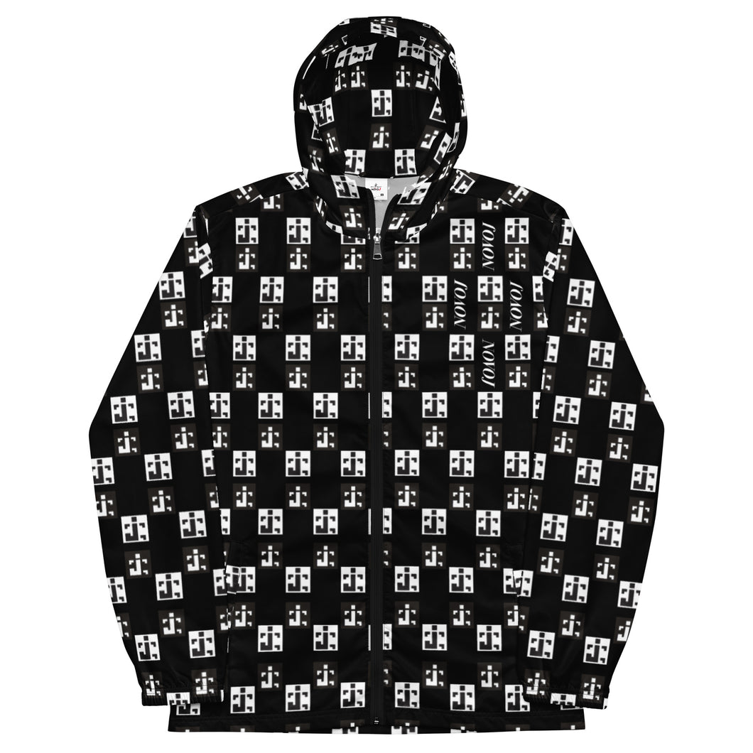 WINDBREAKER TRACK SUIT TOP UNISEX  BLACK WITH JOURNEY STRONG OVER AND UNDER CHESS