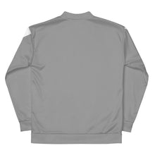 Load image into Gallery viewer, TRACK SUIT TOP UNISEX JACKET GRAY WITH WHITE
