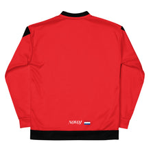 Load image into Gallery viewer, TRACK SUIT TOP UNISEX JACKET RED WITH BLACK
