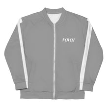 Load image into Gallery viewer, TRACK SUIT TOP UNISEX JACKET GRAY WITH WHITE

