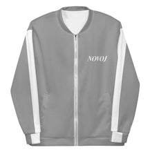Load image into Gallery viewer, TRACK SUIT TOP UNISEX JACKET GRAY WITH WHITE
