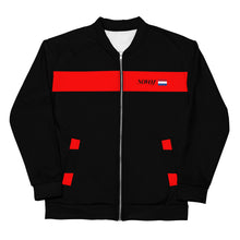 Load image into Gallery viewer, TRACK SUIT TOP UNISEX JACKET BLACK WITH RED
