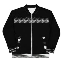 Load image into Gallery viewer, TRACK SUIT TOP UNISEX JACKET BLACK WITH WHITE
