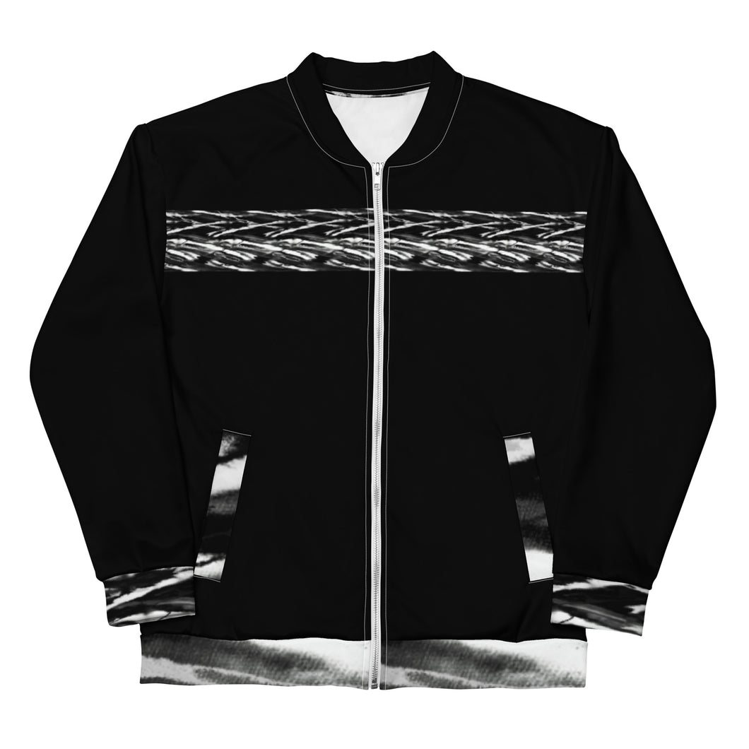 TRACK SUIT TOP UNISEX JACKET BLACK WITH WHITE