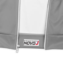 Load image into Gallery viewer, TRACK SUIT TOP UNISEX JACKET GRAY WITH WHITE
